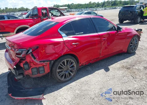 2020 Infiniti Q50 Red Sport 400 from USA, damaged, VIN JN1FV7AP0LM630262